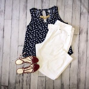 LOFT white curvy skinny jeans size 32p